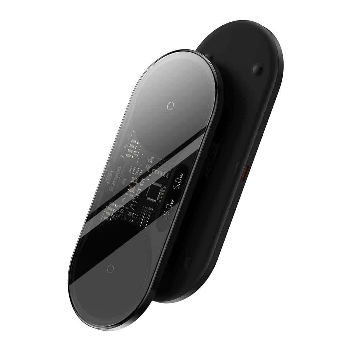 Baseus Digital LED Display 2in1 Wireless Charger 20W Black Universal Version (Include: USB For type-C 3A 1m Black) Baseus Digital LED Display 2in1 Wireless Charger 20W Black Universal Version (Include: USB For type-C 3A 1m Black)